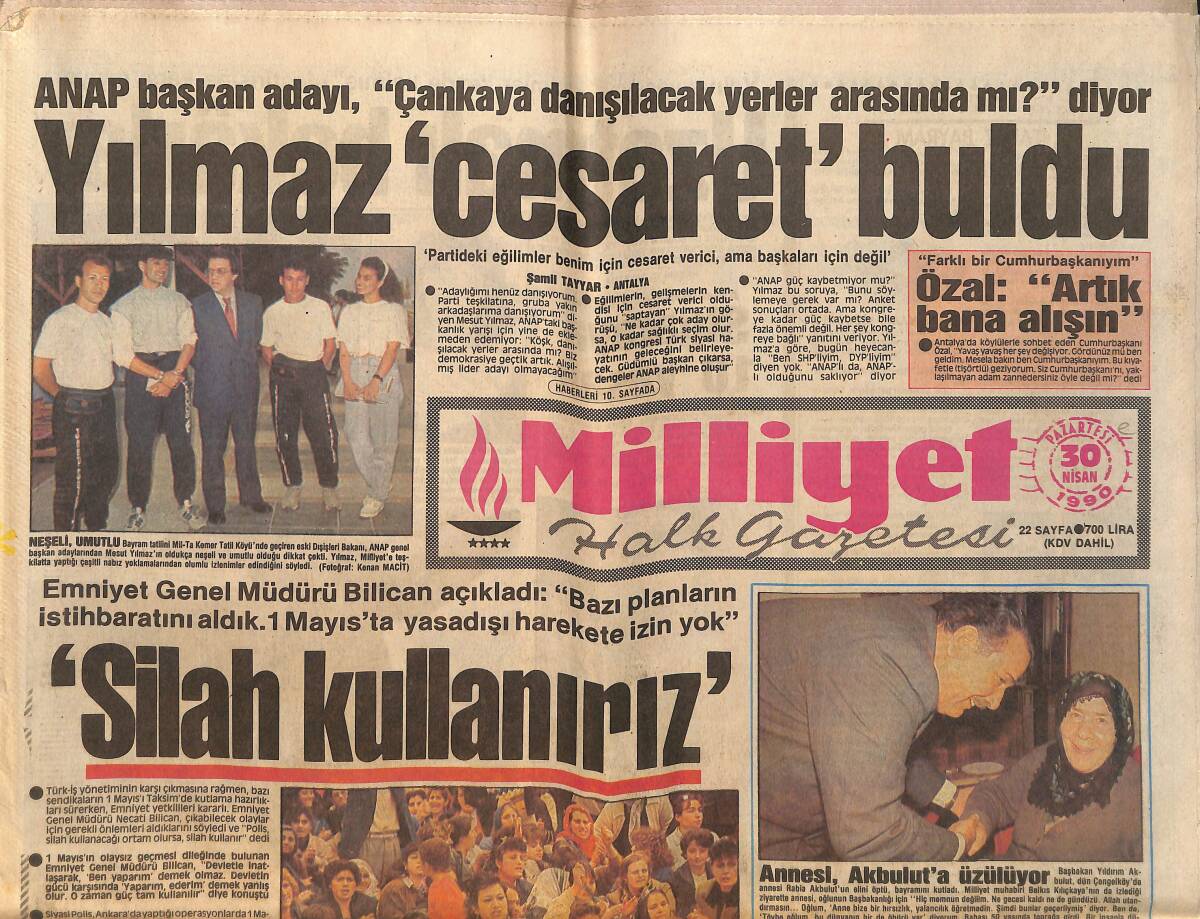 Milliyet Halk Gazetesi 30 Nisan 1990 - Meltem Doğanay Şaibe'den Bıktı - Suudi Arabistan'la Pazarlık GZ157860 - 1
