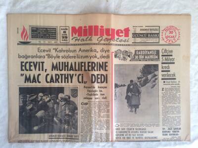 Milliyet Halk Gazetesi 30 Ocak 1967 - 2 Günde 18 Milyon Kilo Tütün Satıldı GZ73717 - 1