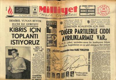 Milliyet Halk Gazetesi 30 Temmuz 1965 - Demirel Yunan Büyük Elçisi İle Görüştü GZ79140 - 1