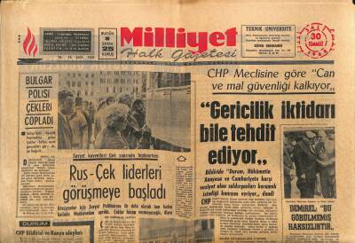 Milliyet Halk Gazetesi 30 Temmuz 1968 - İstanbul Trafik Müdürü Değişiyor - Beatniklerin Dam Sefası... GZ117702 - 1