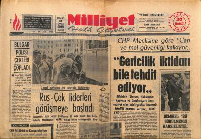 Milliyet Halk Gazetesi 30 Temmuz 1968 - Sunay , Uluslararası Ticaret Odası Kongresi Hakkında Bilgi Aldı GZ117701 - 1