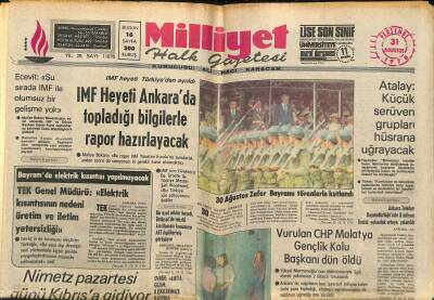 Milliyet Halk Gazetesi 31 Ağustos 1978 - Hitit Güneşi Anıtına Patlayıcı Madde Kondu GZ118589 - 1