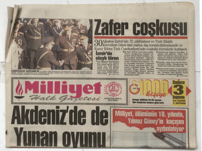 Milliyet Halk Gazetesi 31 Ağustos 1994 - Zafer Coşkusu GZ5915 - 2