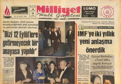 Milliyet Halk Gazetesi 31 Ekim 1982 - IMFye 2 Yıllık Yeni Anlaşma Önerdik - Uzlaşma Komisyonlarının Yetkileri Arttırıldı GZ126964 - 1