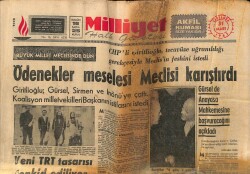 Milliyet Halk Gazetesi 31 Mart 1965 - Yeni TRT Tasarısı Tenkid Ediliyor GZ70498 - 2
