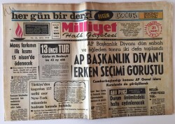 Milliyet Halk Gazetesi 31 Mart 1973 - 500 Bin Çiftçi Ailesine Toprak Verilecek GZ11408 - 2