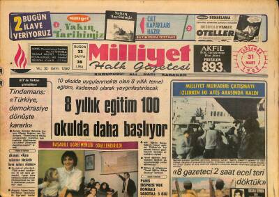 Milliyet Halk Gazetesi 31 Mart 1982 - İsmet Ayın Jübilesinde Ünlüler Buluştu - El Salvadorda Koalisyon Pazarlığı Başladı GZ127632 - 1