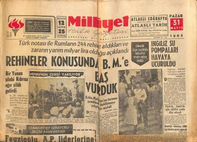 Milliyet Halk Gazetesi 31 Mayıs 1964 - Sophia Loren Haykırıyor Beni Pontiden Hiç Kimse Ayıramaz GZ118373 - 1