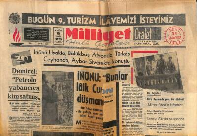 Milliyet Halk Gazetesi 31 Mayıs 1966 - Göksel Arsoy Londrada Yoldan Kız Çevirip Sevişme Teklif Etmiş ! GZ113543 - 1