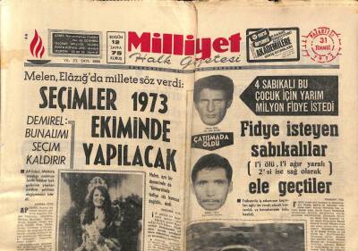 Milliyet Halk Gazetesi 31 Temmuz 1972 - Rusların Uzay Kontrol Gemisi Boğazdan Geçti GZ92645 - 1