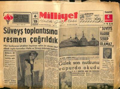 Milliyet Halk Gazetesi 4 Ağustos 1956 - Reşit Gürzap Zehirlendi - Gülek Son Nutkunu Vapurda Okudu GZ118307 - 1