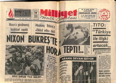 Milliyet Halk Gazetesi 4 Ağustos 1969 - Ayın Uzaklığı İlk Defa Ölçüldü GZ90893 - 1