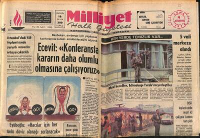 Milliyet Halk Gazetesi 4 Ağustos 1978 - Mavi Bereliler , Edirnekapı Yurduna Yerleştiler GZ118571 - 1