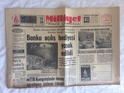 Milliyet Halk Gazetesi 4 Aralık 1966 - Çağlayangil Pariste Tumbasla Görüşecek GZ73694 - 1