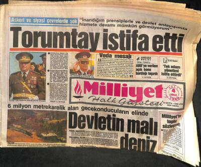Milliyet Halk Gazetesi 4 Aralık 1990 - Torumtay İstifa Etti GZ109453 - 1