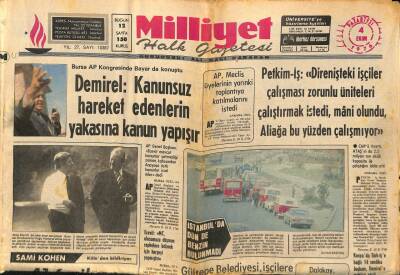 Milliyet Halk Gazetesi 4 Ekim 1976 - Erbakan TRT Müdürü Mutlaka Değişecektir GZ88774 - 1