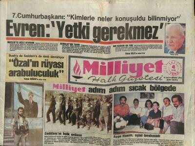 Milliyet Halk Gazetesi 4 Eylül 1990 - Saddamın Halk Ordusu - Beşiktaşa Banka Kredisi GZ123054 - 1