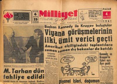 Milliyet Halk Gazetesi 4 Haziran 1961 - Tavasta Nezarete Alınan 26 Kişi Dün Serbest Bırakıldı GZ92760 - 1