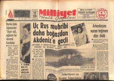 Milliyet Halk Gazetesi 4 Haziran 1967 - F.Girik En İyi Artist Seçildi GZ88564 - 1