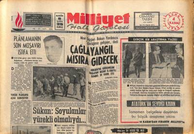 Milliyet Halk Gazetesi 4 Kasım 1966 - Sezer , Sinema İle Tiyatro Arasında Henüz Kararsız GZ88466 - 1