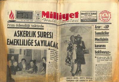 Milliyet Halk Gazetesi 4 Kasım 1971 - Türk Romen Görüşmeleri Bugün Ankarada Başlıyor GZ74504 - 1