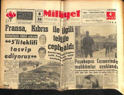 Milliyet Halk Gazetesi 4 Mart 1964 - Gazi Mustafa Kemâlin İsmet Paşaya Yazdığı Önemli Mektup GZ117643 - 1