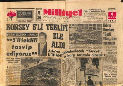 Milliyet Halk Gazetesi 4 Mart 1964 - Mandy İle İlgili Yazı - Paşakapısında 370 Mahkum Ayaklandı GZ113796 - 1