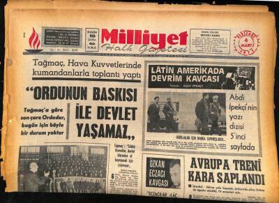 Milliyet Halk Gazetesi 4 Mart 1971 - 24 Ayar Altın Sırma İle İşlenen Halı , Kasada Saklanıyor GZ87008 - 1