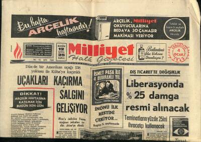 Milliyet Halk Gazetesi 4 Ocak 1969 - Garynin Sevgilisi Patricia İle 4 Kişi Dün Tutuklandı GZ117657 - 1