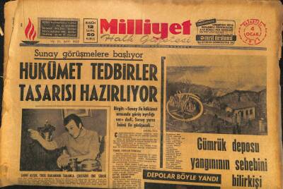 Milliyet Halk Gazetesi 4 Ocak 1971 - Sadri Alışık , Tekel Bakanının Tabanca Çektiğini Öne Sürdü GZ86503 - 1
