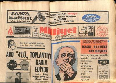 Milliyet Halk Gazetesi 4 Şubat 1969 - 39 Yıllık Askeri Ceza Kanunu Değiştiriliyor GZ67920 - 2