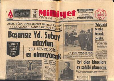 Milliyet Halk Gazetesi 4 Şubat 1971 - Yabancı Petrol Şirketlerindeki Anlaşmazlık Giderilemedi - Başarısız Yd. Subay Adayları Er Olmayacak GZ118387 - 1