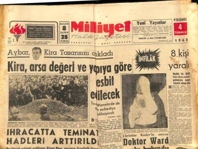Milliyet Halk Gazetesi 4 Temmuz 1963 - Besnide Jandarma İle Halk Arasında Bazı Olaylar Oldu GZ92786 - 1