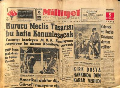 Milliyet Halk Gazetesi 5 Aralık 1960 - Amerikalı Doktor Dün Gürseli Muayene Etti GZ81277 - 1