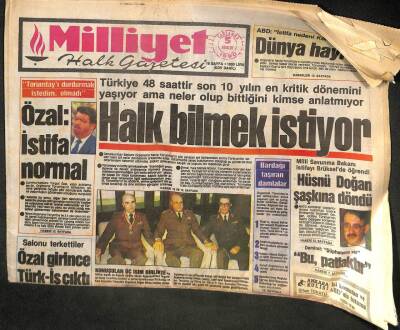 Milliyet Halk Gazetesi 5 Aralık 1990 - Reagan Ölümden Döndü - Hüsnü Doğan Şaşkına Döndü GZ109454 - 1