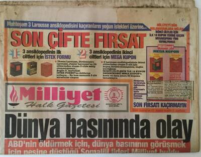 Milliyet Halk Gazetesi 5 Aralık 1993 - Enflasyon Başkaldırdı , Dünya Basınında Olay GZ16203 - 1