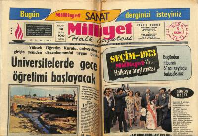 Milliyet Halk Gazetesi 5 Ekim 1973 - İzmir Körfezi Balçık Duruma Geldi GZ74516 - 1
