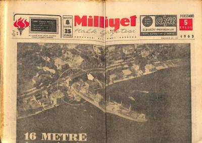 Milliyet Halk Gazetesi 5 Eylül 1963 - Kübaya Giderken Boğazda Sisten Yolunu Şaşırdı... Rus Şilebi Yalıyı Yıktı GZ92866 - 1