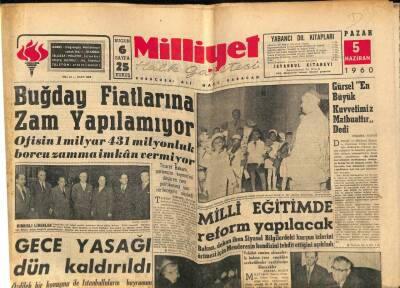 Milliyet Halk Gazetesi 5 Haziran 1960 - Milli Eğitimde Reform Yapılacak GZ70518 - 2