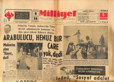 Milliyet Halk Gazetesi 5 Haziran 1964 - Kazım Orbayın Cenaze Töreninde İnönü Ağladı GZ92642 - 1