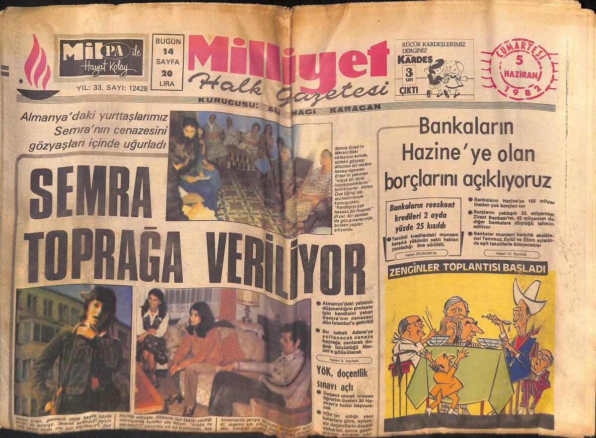 Milliyet Halk Gazetesi 5 Haziran 1982 - Anayasa Kasımda Halkoyuna Sunulacak - Atatürkçü Liberaller İkinci Defa Toplandı GZ132468 - 1