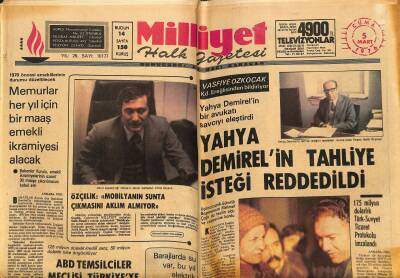 Milliyet Halk Gazetesi 5 Mart 1976 - Yahya Demirelin Tahliye İsteği Reddedlidi - Yugoslavyada Kaçakçılıktan 6 Türk Tutuklandı GZ118827 - 1