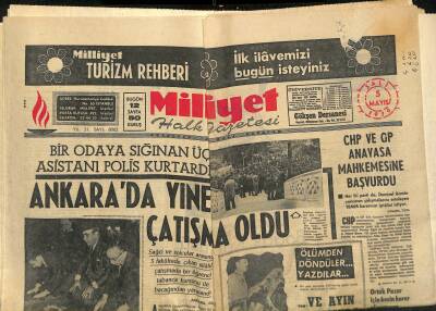 Milliyet Halk Gazetesi 5 Mayıs 1970 - CHP Ve GP Anayasa Mahkemesine Başvurdu - Ankarada Yine Çatışma Oldu GZ118304 - 1