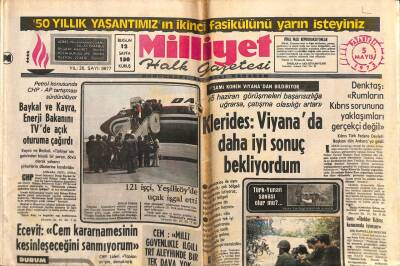 Milliyet Halk Gazetesi 5 Mayıs 1975 - Ecevit Cem Kararnamesinin Kesinleşeceğini Sanmıyorum GZ67967 - 1