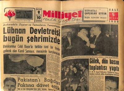 Milliyet Halk Gazetesi 5 Nisan 1955 - Tren Kazasında 300 Kişi Öldü GZ74397 - 1