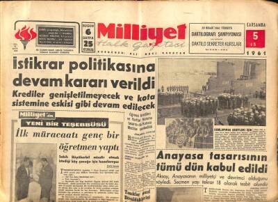 Milliyet Halk Gazetesi 5 Nisan 1961 - Komisyoncular , Manav Ve Müstahsili İtham Etti GZ92685 - 1