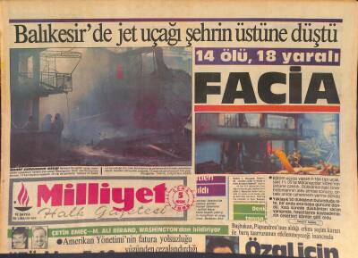 Milliyet Halk Gazetesi 5 Nisan 1985 - Sudanda Neler Oluyor ? - Balıkesirde Jet Uçağı Şehrin Üstüne Düştü GZ127233 - 1