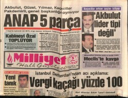 Milliyet Halk Gazetesi 5 Nisan 1990 - İstanbul Defterdarından Acı Açıklama Vergi Kaçağı Yüzde 100 GZ69736 - 2