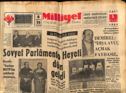 Milliyet Halk Gazetesi 5 Ocak 1965 - Sovyet Parlamento Heyeti Dün Geldi GZ70502 - 1