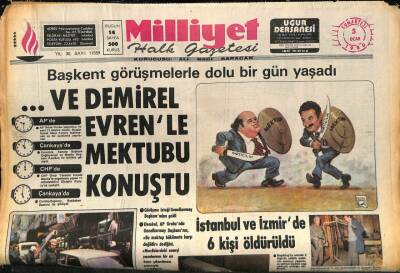 Milliyet Halk Gazetesi 5 Ocak 1980 - İstanbul Ve İzmirde 6 Kişi Öldürüldü GZ86252 - 1